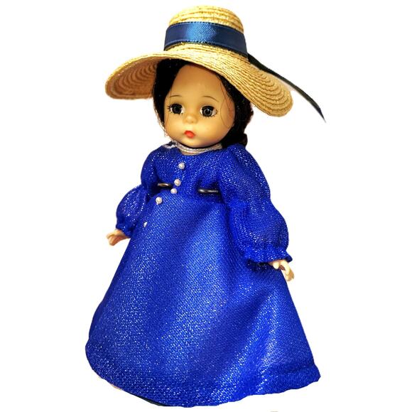 8"Vintage Madame Alexander Bent Knee Alexanderkins  Blue Dress, Summer S… - Picture 1 of 8